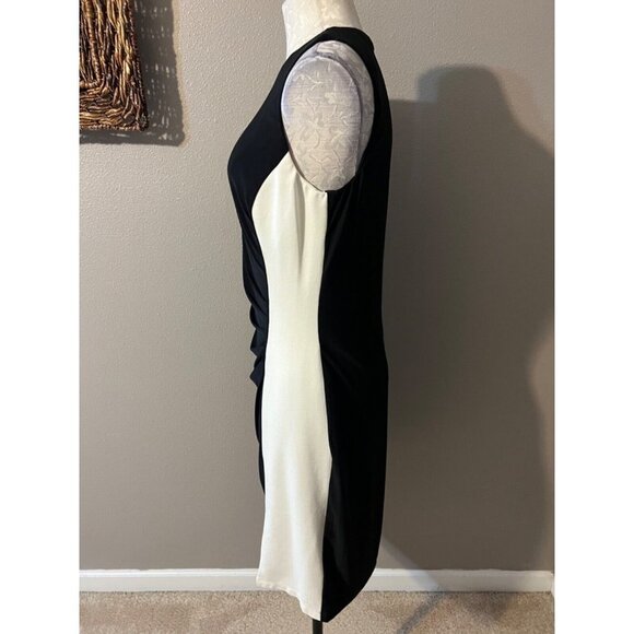 Ralph Lauren Dress Black Ivory 12 Panel Washable Stretch Career Church - Picture 4 of 6